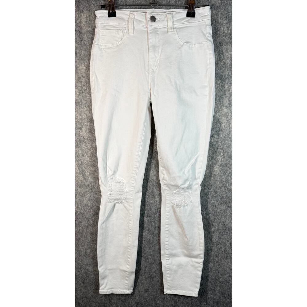 L'AGENCE Womens Jeans Skinny Distressed White Size 25 Stretch Casual